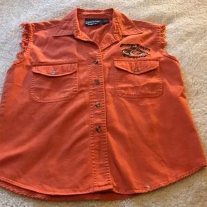 Denim motorcycle shirt